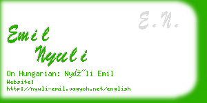 emil nyuli business card